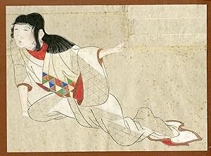 Antique Drawing-JAPANESE FIGURE-ANONYMOUS-18th.c.