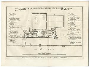 AFRICA-SENEGAL-LOUIS-FORTRESS Jakob VAN DER SCHLEY after PREVOST-BELLIN, 1747