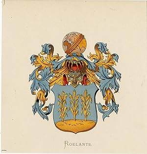 Antique Print-ROELANTS-COAT OF ARMS-FAMILY CREST-WENNING after VORSTERMAN-1885