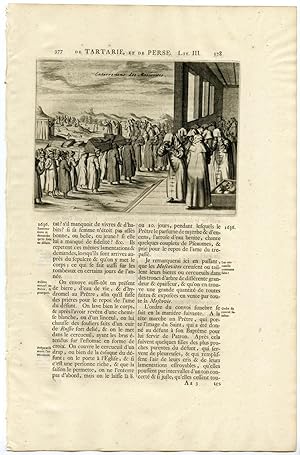 RUSSIA-MUSCOVY-FUNERAL CEREMONY-MOURNING After DE MANDELSLO, 1719