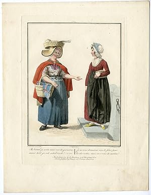 Antique Print-COSTUME-DUTCH-DEN HAAG-FISH SALESWOMAN-LOUIS PORTMAN after KUYPER-1808