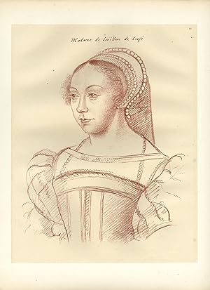 FRANCOISE DE BREZE-DAME D'HONNEUR-PORTRAIT-P.77 'Madame de Bouillon de Breze' Lord GOWER after CL...