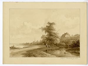 Dutch rural landscape Bram STRAATEN JR., 1878