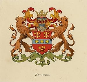 Antique Print-WYCHGEL-COAT OF ARMS-FAMILY CREST-WENNING after VORSTERMAN-1885
