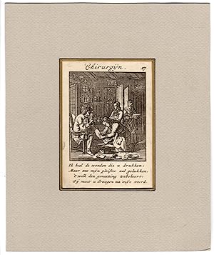 Antique Print-SURGEON-CHIRURGYN-Jan Luyken or Luiken-c.1720