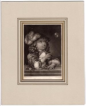 Antique Master Print-THE YOUNG PHILOSOPHER-E. Stalker after Gerard Dou-c.1800