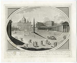 VATICAN-ROME-ST. PETER'S BASILICA Pierre RUGA after PIRANESI, c. 1800