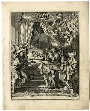 Antique Print-SICK MAN-JESUS-PILATE-HEROD-DEVIL-23-HOOGHE after VIGNE-1694