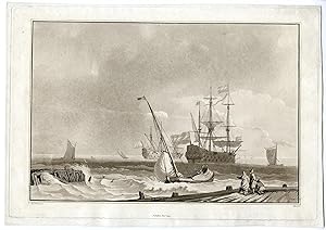 Antique Print-SEASCAPE-SHIPS-SAILING VESSEL-APOSTOOL after BACKHUYSEN-1792