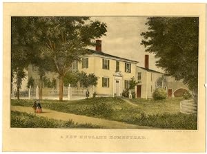 Antique Print-ENGLAND-HOMESTEAD-AMERIKA-NEW YORK CITY-CURRIER & IVES-c.1852