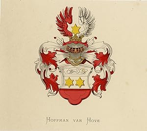 Antique Print-HOFFMAN VAN HOVE -COAT OF ARMS-FAMILY CREST-WENNING after VORSTERMAN-1885