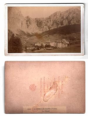 Seller image for PHOTOGRAPHIE TIRAGE ALBUMINE - ADOLPHE BRAUN - LOECHE LES BAINS - VALAIS - CIRCA 1870 for sale by Livres 113