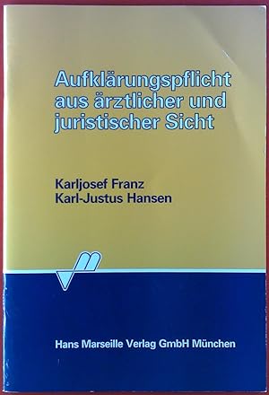 Seller image for Aufklrungspflicht aus rztlicher und juristischer Sicht. for sale by biblion2