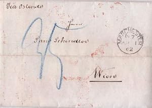 Brief nach Wien mit Einkreisstempel, mehrere rote Ankunftsstempel (Durchmesser 1,9 cm).