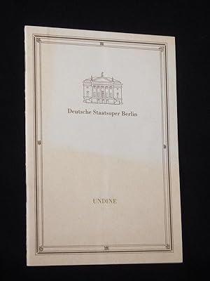 Bild des Verkufers fr Programmheft Deutsche Staatsoper Berlin 1986/87. Ballett UNDINE von Vamos, Henze (Musik). Musikal. Ltg.: Gert Bahner, Choreogr./Insz.: Youri Vamos, Ausstattung: Michael Scott. Mit Monika Lubitz (Undine), Vladimir Ginkulow, Oliver Matz, Ines Dalchau, Uwe Arnold, Mario Gudera, Drthe Paulus, Birgit Brux, Steffi Krause zum Verkauf von Fast alles Theater! Antiquariat fr die darstellenden Knste