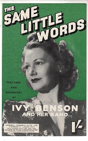 Imagen del vendedor de The Same Little Words feat Ivy Benson & Her Band (Sheet Music) a la venta por *bibliosophy*