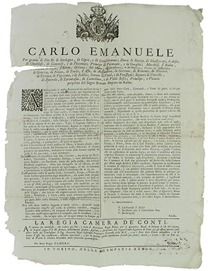 Seller image for ABBISOGNANDO LE NOSTRE FINANZE DI DUE MILIONI DI LIRE EFFETTIVE, E IN DENARI CONTANTI Dat' al Quartiere Reale di Demont li 18 del mese di Settembre 1747 [Documento originale]: for sale by Bergoglio Libri d'Epoca