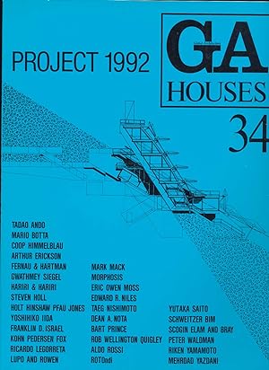 Bild des Verkufers fr GA Houses 34 - Global Architecture - March 1992 - Project 1992 zum Verkauf von Melzers Antiquarium