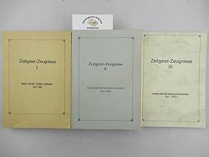 Seller image for Zeitgeist-Zeugnisse. Ausgew�hlte Schriften und Reden 1921-2001. DREI (3) B�nde. for sale by Chiemgauer Internet Antiquariat GbR
