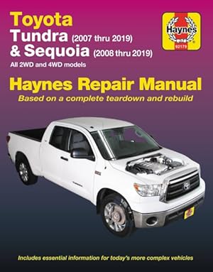 Immagine del venditore per Haynes Toyota Tundra 2007 Thru 2019 and Sequoia 2008 Thru 2019 : All 2WD and 4WD Models venduto da GreatBookPrices