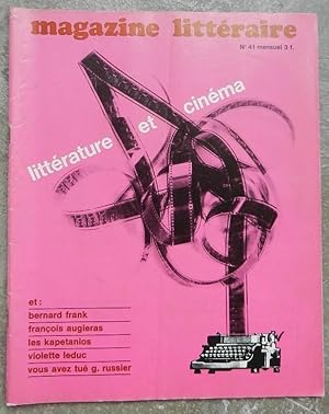 Magazine littéraire, N° 41. Littérature et cinéma.