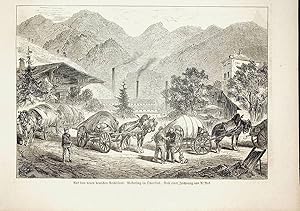 HUSSEREN-WESSERLING, Wesserling, France (Elsass), vue, Ansicht ca. 1872
