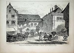SÉLESTAT, France, Ancien Hôtel de Ville (Schlettstadt, Elsass, altes Rathaus), vue, Ansicht ca. 1872