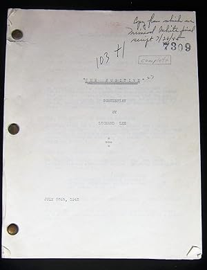 PURSUIT TO ALGIERS (Original Heavily Annotated Screenplay for the 1945 Universal Studios SHERLOCK...