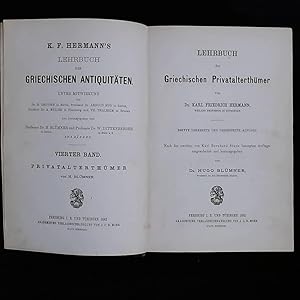 Lehrbuch der griechischen Privatalterthümer,K.F. Hermanns Lehrbuch der Griechischen Antiquitäten ...
