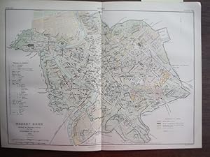 Antique Map of Modern Rome from Encyclopaedia Britannica, Ninth Edition Vol. XX Plate VIII (1886)