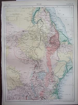 Inset South America URUGUAY Britannica 9th edition 1898 old antique map 