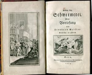 Bild des Verkufers fr Ueber die Schwermerei. Eine Vorlesung. zum Verkauf von Antiquariat Buchseite