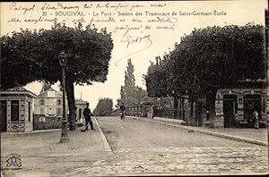 Ansichtskarte / Postkarte Bougival Yvelines, Le Pont Station des Tramways de Saint Germain Étoile