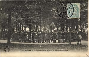 Image du vendeur pour Ansichtskarte / Postkarte Bourges Cher, JArdin de l'Archeveche, La Musique militaire mis en vente par akpool GmbH