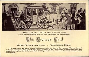 Imagen del vendedor de Knstler Ansichtskarte / Postkarte Parcel, Malcolm, Washington Pennsylvania, Lafayettes Visit 25.05. 1825 a la venta por akpool GmbH