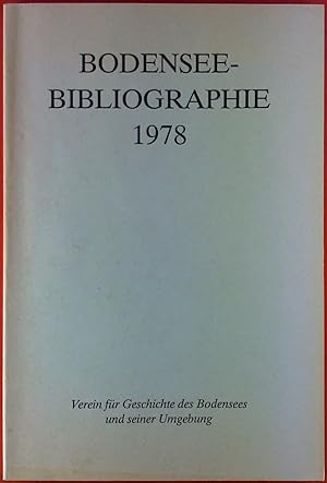 Bild des Verkufers fr Bodensee-Bibliographie 1978 zum Verkauf von biblion2