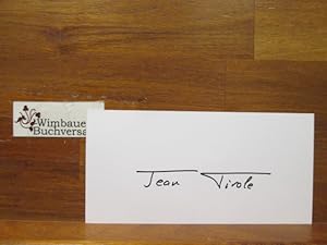 Imagen del vendedor de Jean Tirole Nobelpreis fr Wirtschaftswissenschaften 2014 // Autogramm Autograph signiert signed signee a la venta por Antiquariat im Kaiserviertel | Wimbauer Buchversand