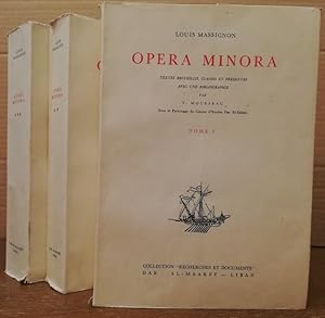 Opera Minora. Textes, recueillis, classes et presentes avec une bibliographie par Y. Moubarac. /C...