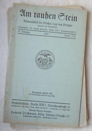 Der rauhe Stein Monatsschrift des Deutsch-christlichen Ordens zur Freundschaft