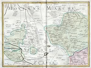 Bild des Verkufers fr Duche de Saxe. Feuille 1e." - Sachsen Gommern Zerbst / Anhalt Bad Bolzig Wiesenburg Lindau Barby Karte map zum Verkauf von Antiquariat Steffen Vlkel GmbH