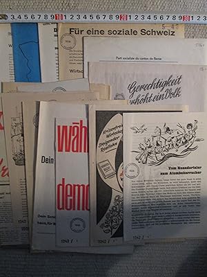 Immagine del venditore per a collection of 19 Swiss Social-Democratic Party electoral propaganda pamphlets, etc, most ca. 1950s. venduto da Expatriate Bookshop of Denmark