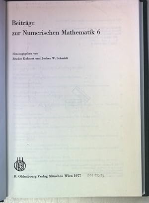 Bild des Verkufers fr Beitrge zur numerischen Mathematik: TEIL 6. zum Verkauf von books4less (Versandantiquariat Petra Gros GmbH & Co. KG)