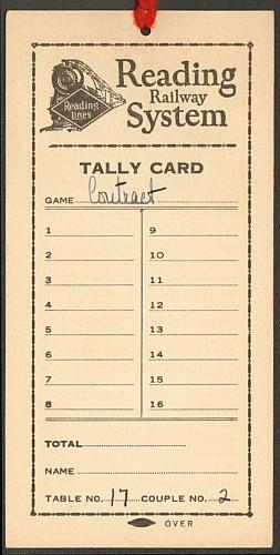 Tally Card. 5 vintage tags.