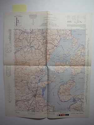 Army Map Service Contour Map of Kumamoto,, Japan (1945)