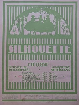 Seller image for PAANS W. J. Silhouette Chant Piano 1922 for sale by partitions-anciennes