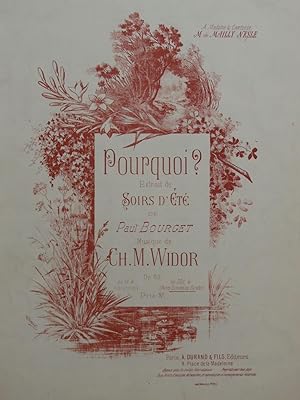 Image du vendeur pour WIDOR Ch. M. Soirs d't Pourquoi Chant Piano 1889 mis en vente par partitions-anciennes