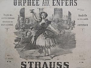 Bild des Verkufers fr STRAUSS Orphe aux Enfers Offenbach Quadrille Piano 4 mains XIXe zum Verkauf von partitions-anciennes