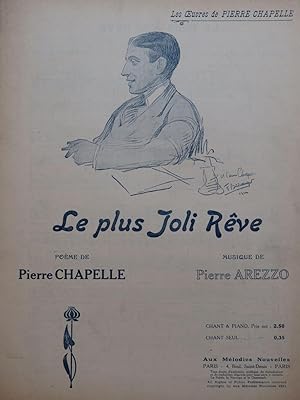 Seller image for AREZZO Pierre Le plus joli rve Chant Piano 1911 for sale by partitions-anciennes