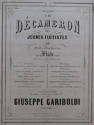 Seller image for GARIBOLDI Giuseppe Le Dcameron No 10 Flte solo ca1858 for sale by partitions-anciennes