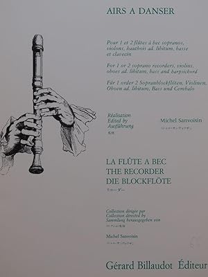 MOURET Jean-Joseph Airs à danser Flûtes à bec Violons Hautbois 1988